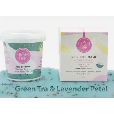 ماسک لایه بردار هیدروژلی چای سبز و گلبرگ اسطوخودوس 350 گرم های لایف – High Life Green tea & Lavender Petal Peel Off Mask Hydrojelly 350gr