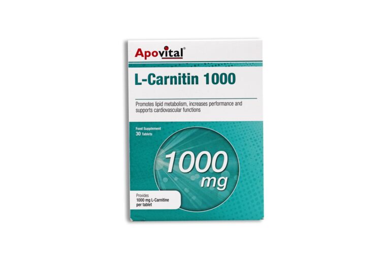 قرص ال کارنیتین 1000 میلی گرم 30 عددی آپوویتال – Apovital L-Carnitin 1000 mg 30 Tabs