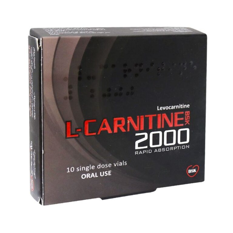 محلول خوراکی ال کارنیتین 2000 10 عددی بی اس کی – BSK L-Carnitine 2000 Oral Use 10 Single Dose Vials