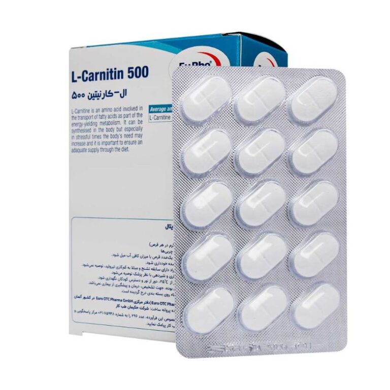 قرص ال کارنیتین 500 میلی گرم 60 عددی یورو ویتال – Eurho Vital L-Carnitin 500 mg 60 Tabs