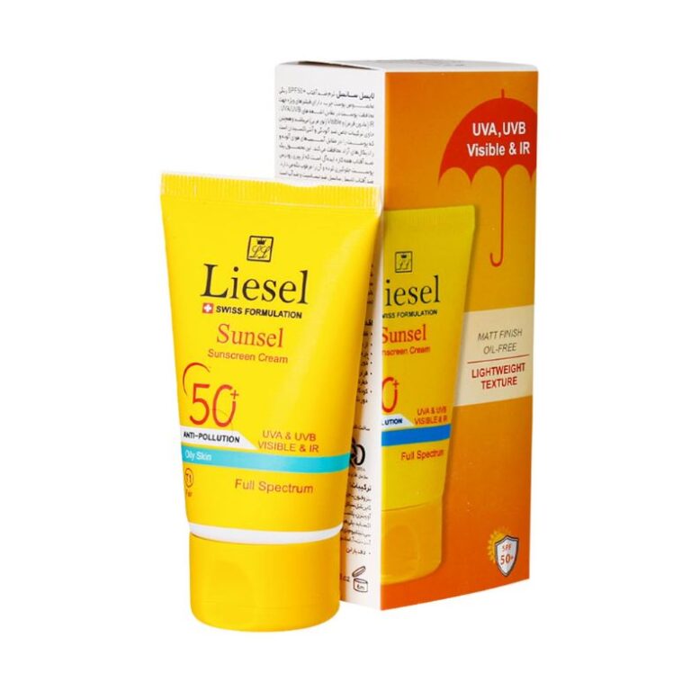 کرم ضد آفتاب پوست چرب و مستعد بی رنگ SPF50+ سانسل 40 میلی لیتر لایسل – Liesel Sunsel Oily Skin Sunscreen Cream SPF50+ 40 ml