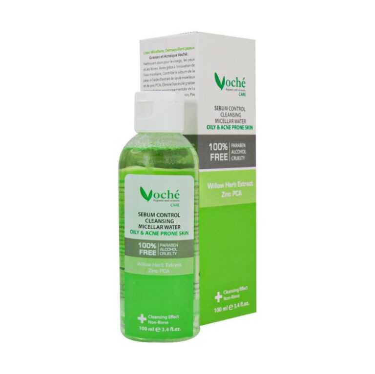 محلول پاک کننده میسلار پوست چرب و مستعد آکنه 100 میلی لیتر وچه – Voche Cleansing Micellar Water For Oily And Acne Prone Skin 100 ml