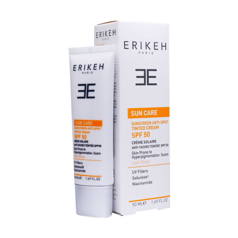 کرم ضد آفتاب و ضد لک SPF50 بژ روشن 50 میلی لیتر اریکه – Erikeh Sunscreen SPF50 Anti Spot Tinted Cream Light Beige 50 ml