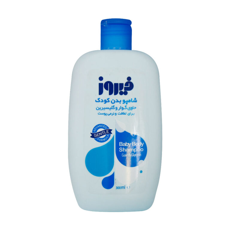 شامپو بدن آبی کودک حاوی گوار و گلیسیرین مناسب پوست های خشک و حساس 300 میلی لیتر فیروز – Firooz Baby Body Shampoo Blue 300 ml