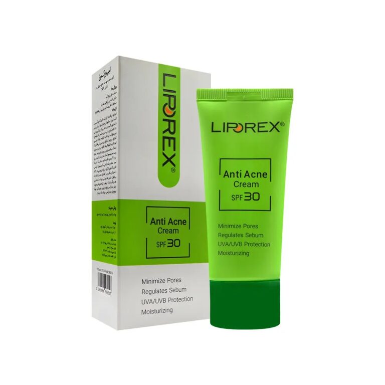 کرم ضد آفتاب ضد جوش SPF30 بی رنگ 30 میلی لیتر لیپورکس – Liporex Anti Acne Cream SPF30 30 ml