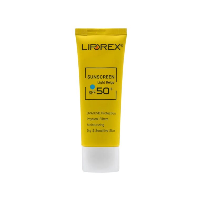 کرم ضد آفتاب SPF50+ بژ روشن مناسب پوست خشک و حساس 40 میلی لیتر لیپورکس – Liporex Sunscreen Cream SPF50+ For Dry & Sensitive Skin Light Beige 40 ml