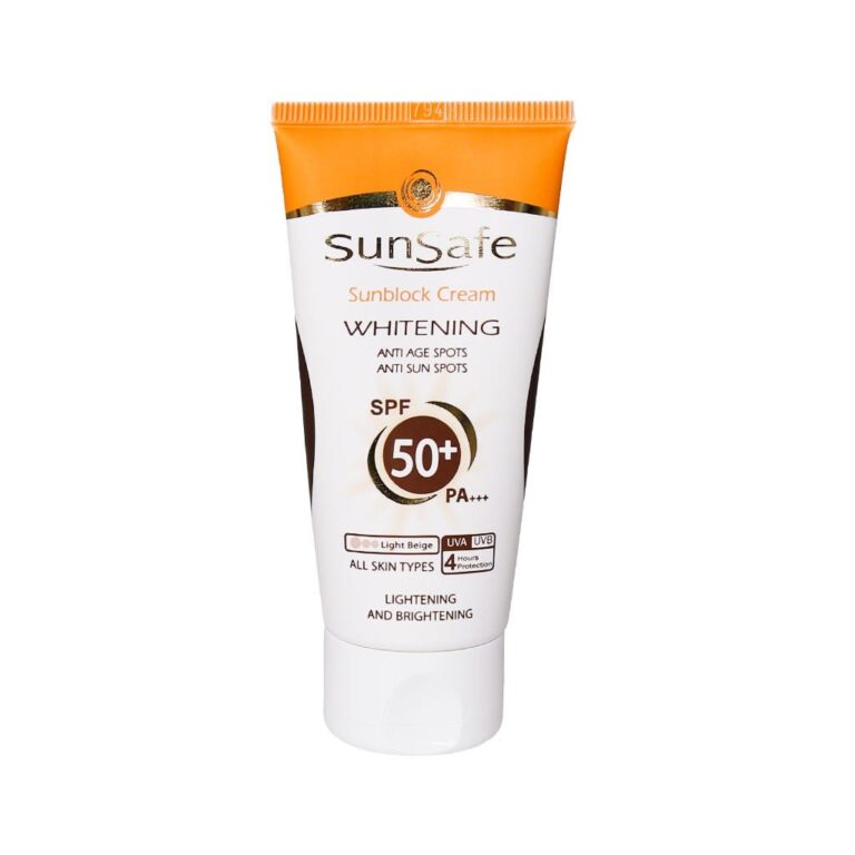 کرم ضد آفتاب روشن کننده SPF50 بژ روشن 50 میلی لیتر سان سیف – SunSafe Whitening Sunscreen Cream Light Beige 50 ml