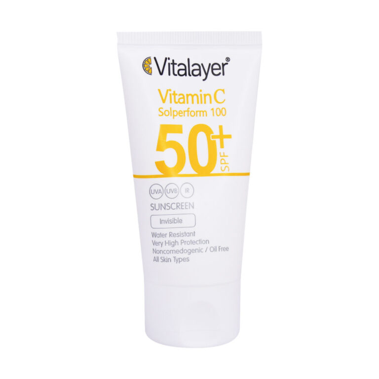 کرم ضد آفتاب SPF50+ حاوی ویتامین C بی رنگ 40 میلی لیتر ویتالیر – Vitalayer SPF50+ Vitamin C Sunscreen Cream Invisible 40 ml