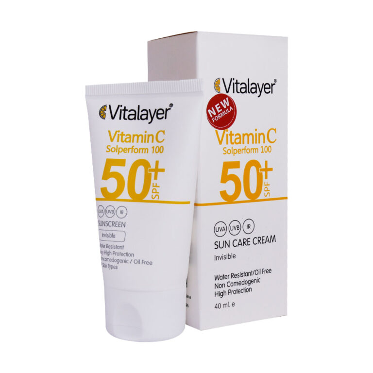 کرم ضد آفتاب SPF50+ حاوی ویتامین C بی رنگ 40 میلی لیتر ویتالیر – Vitalayer SPF50+ Vitamin C Sunscreen Cream Invisible 40 ml