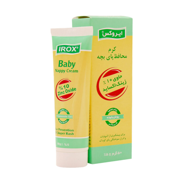 کرم محافظ پای بچه حاوی 10 درصد زینک اکساید 50 گرم ایروکس – Irox Baby Nappy Cream 10% Zink Oxide 50 g