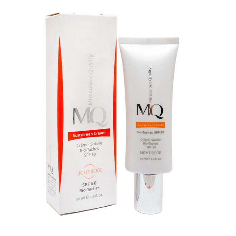 کرم ضد آفتاب ضد لک SPF50 بژ روشن 55 میلی لیتر ام کیو – MQ Sunscreen SPF50 Bio Taches Light Beige 55 ml
