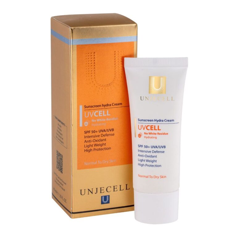 کرم ضد آفتاب SPF50+ بی رنگ پوست خشک 40 میلی لیتر آنژسل – UNJECELL Sunscreen Hydra Cream For Normal to Dry Skin 40 ml